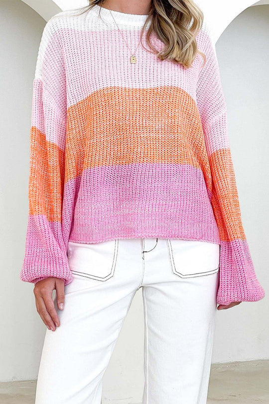 Carnation Pink Flare Sweater - Klazzi Fashion Boutique