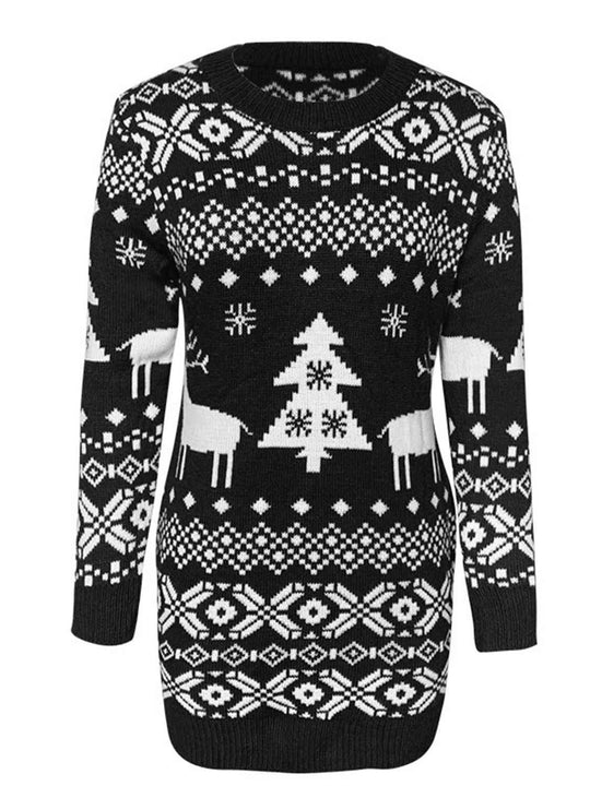 Christmas Element Mini Sweater Dress