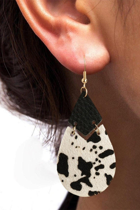 Cow Print Earrings - Klazzi Fashion Boutique