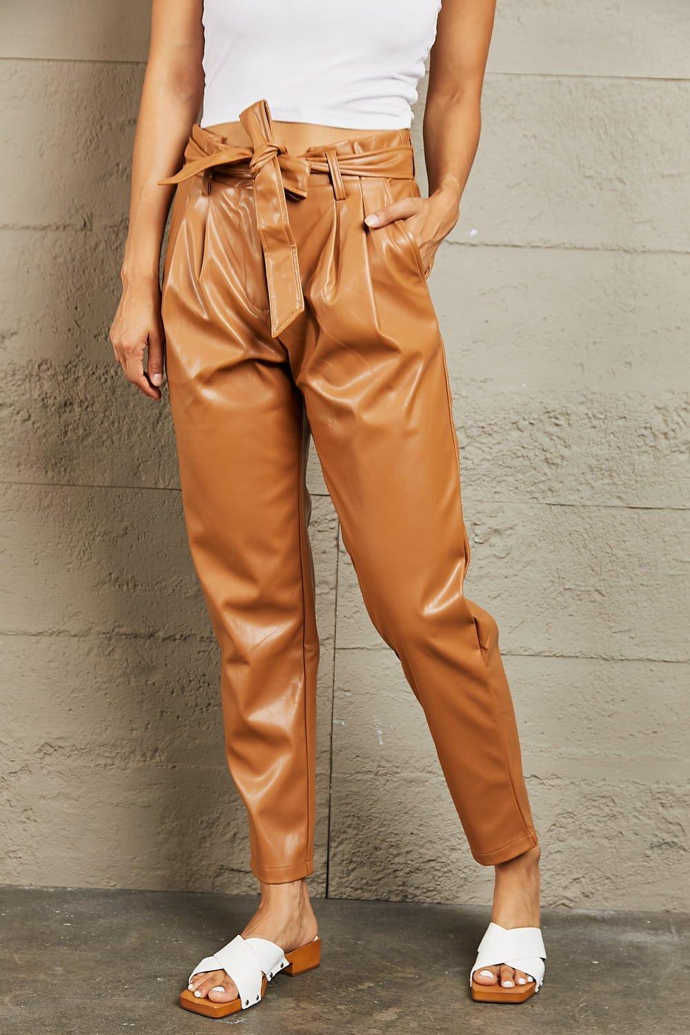 Dare To Wear Out Heyson Faux Leather Pants - Klazzi Fashion Boutique