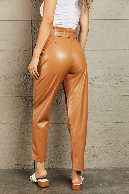 Dare To Wear Out Heyson Faux Leather Pants - Klazzi Fashion Boutique