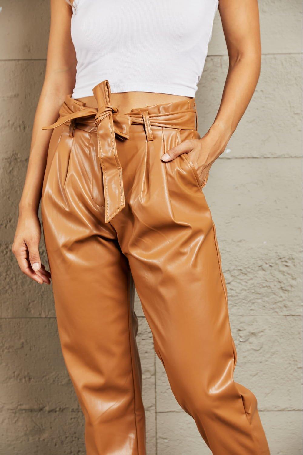 Dare To Wear Out Heyson Faux Leather Pants - Klazzi Fashion Boutique