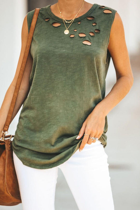 Distressed Tank Tops - Klazzi Fashion Boutique