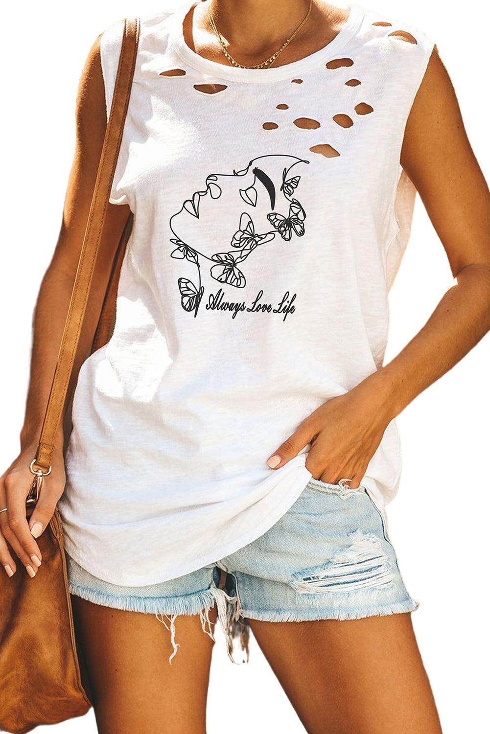 Distressed Tank Tops - Klazzi Fashion Boutique