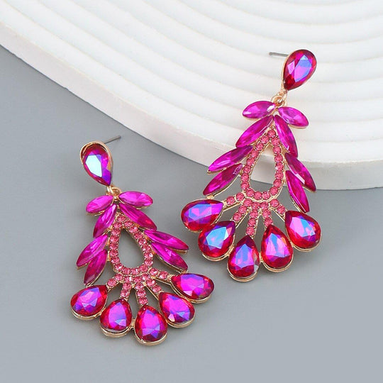 Elegant Floral Geometric Women Earrings - Klazzi Fashion Boutique