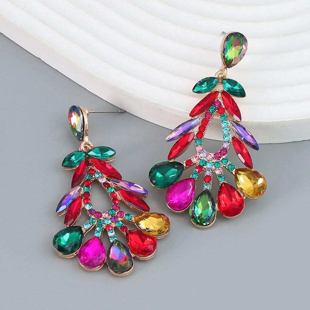 Elegant Floral Geometric Women Earrings - Klazzi Fashion Boutique