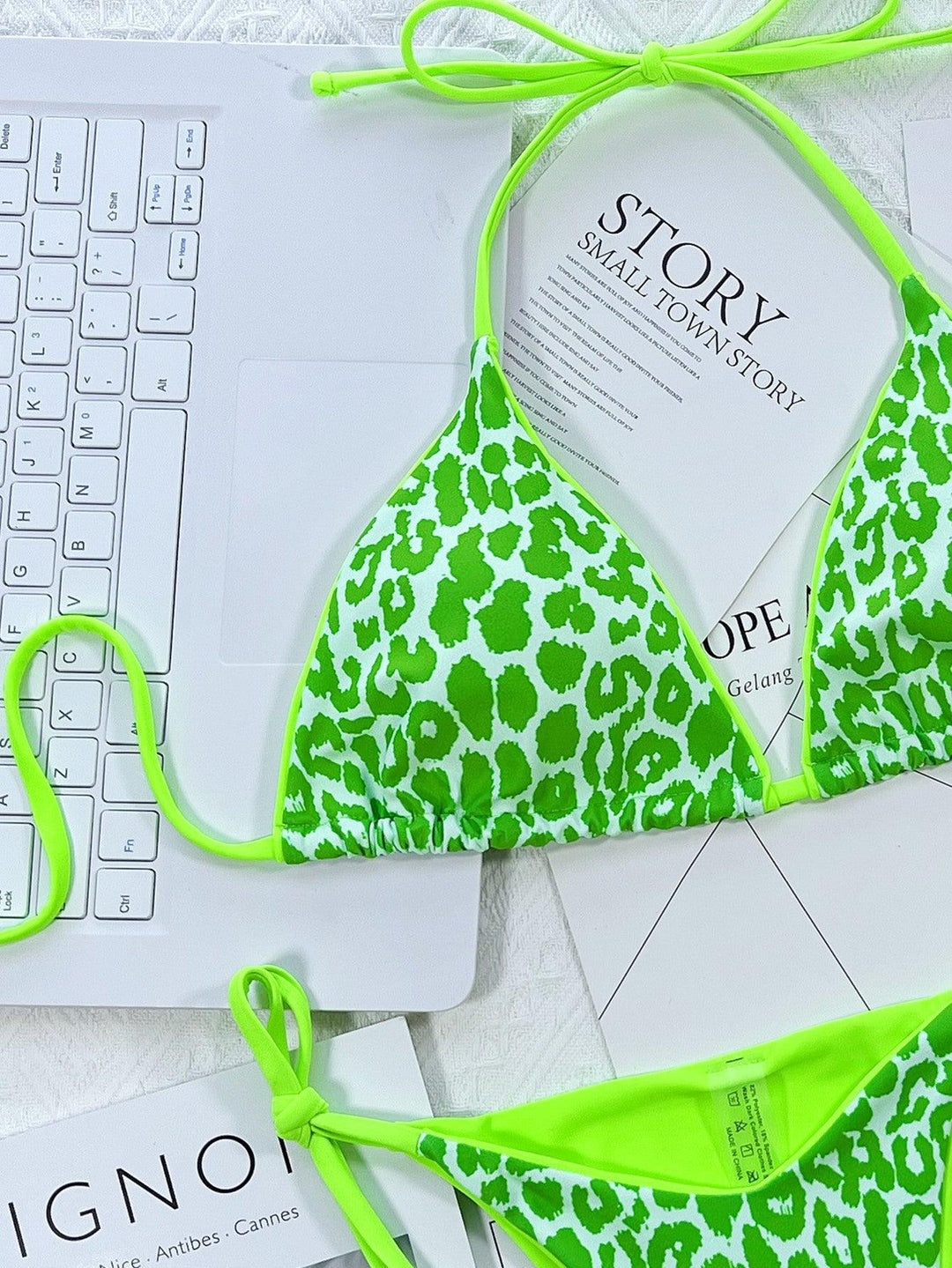 Exotic Leopard Halter Bikini Set - Klazzi Fashion Boutique