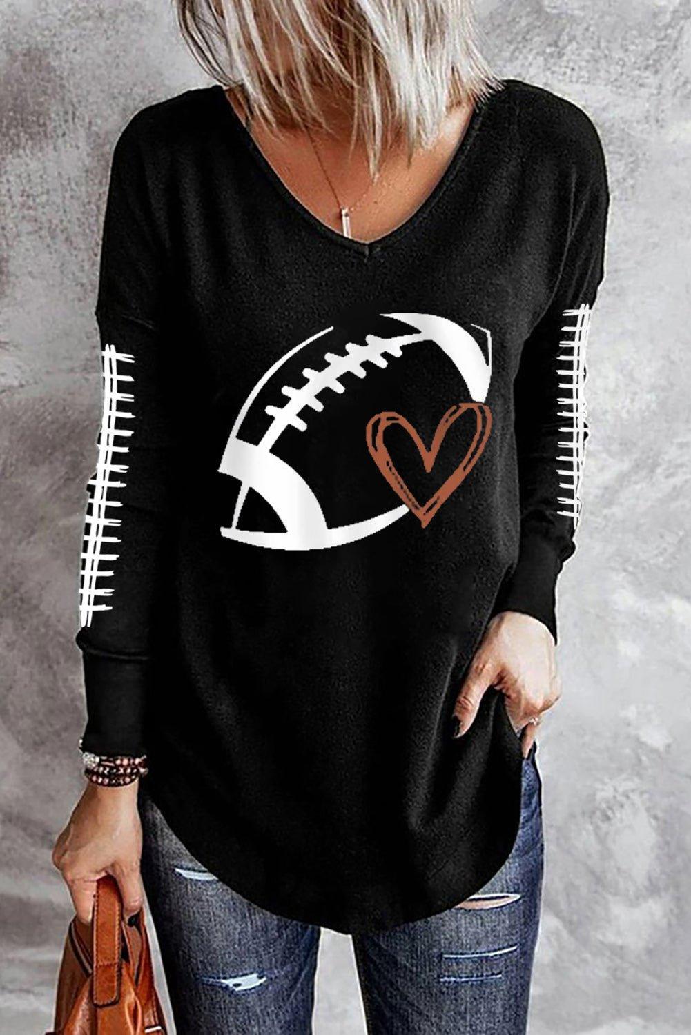 Football Long Sleeve Shirt - Klazzi Fashion Boutique