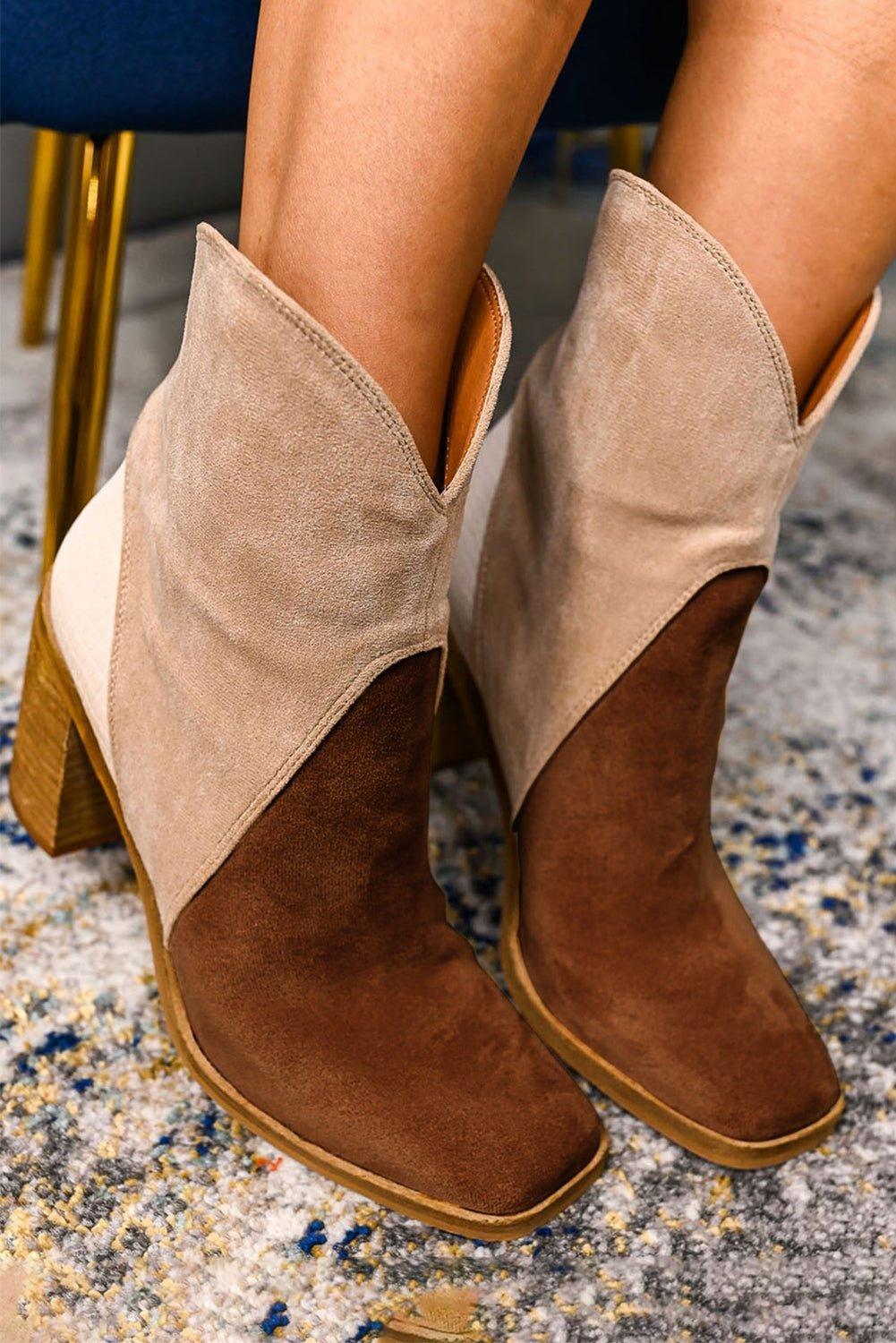 Hannah Suede Heeled Ankle Booties - Klazzi Fashion Boutique