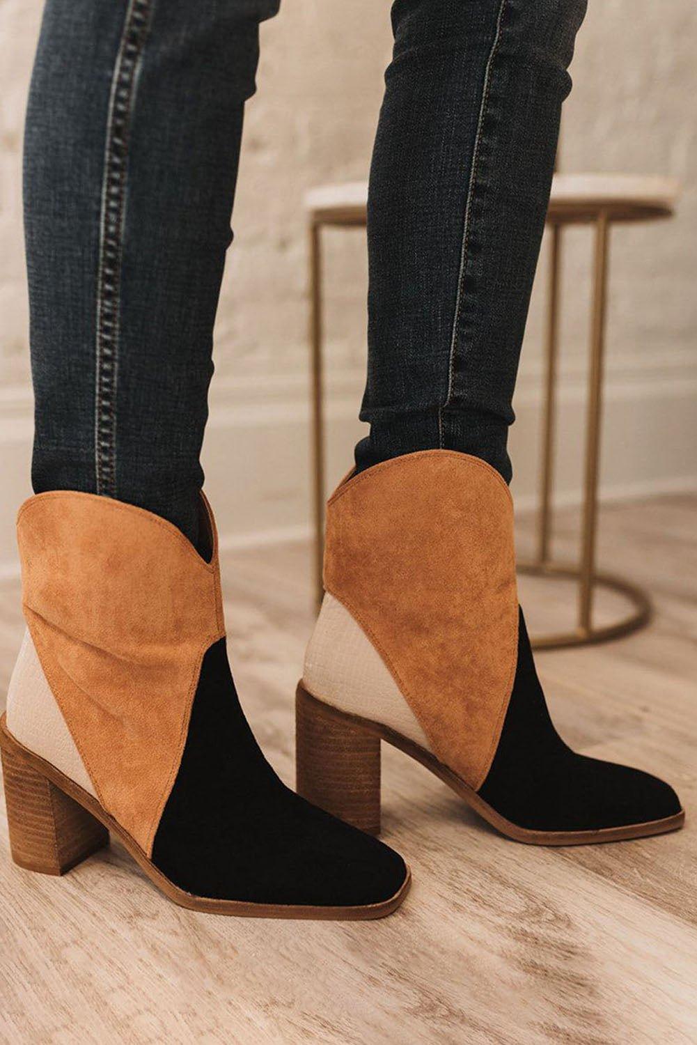 Hannah Suede Heeled Ankle Booties - Klazzi Fashion Boutique