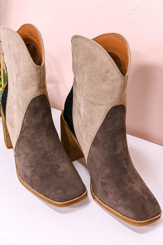 Hannah Suede Heeled Ankle Booties