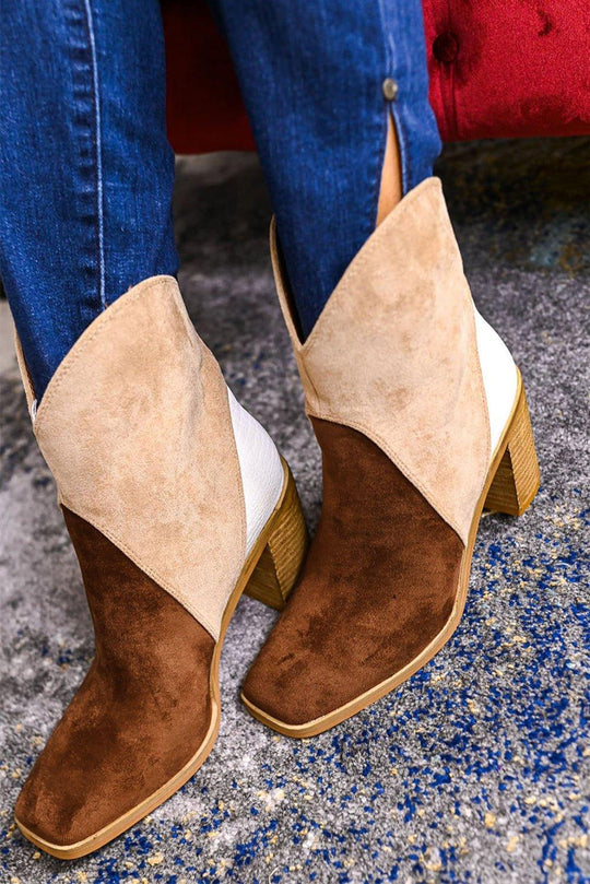 Hannah Suede Heeled Ankle Booties - Klazzi Fashion Boutique