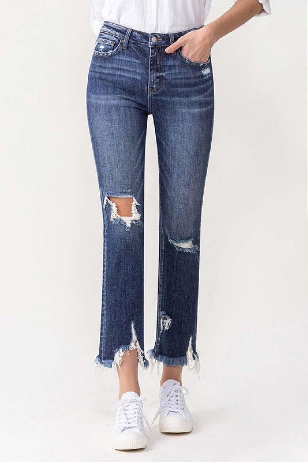 High Rise Lovervet Jackie Straight Leg Jeans - Klazzi Fashion Boutique