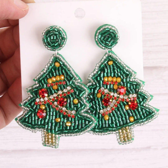 Holiday Christmas Bead Earrings - Klazzi Fashion Boutique