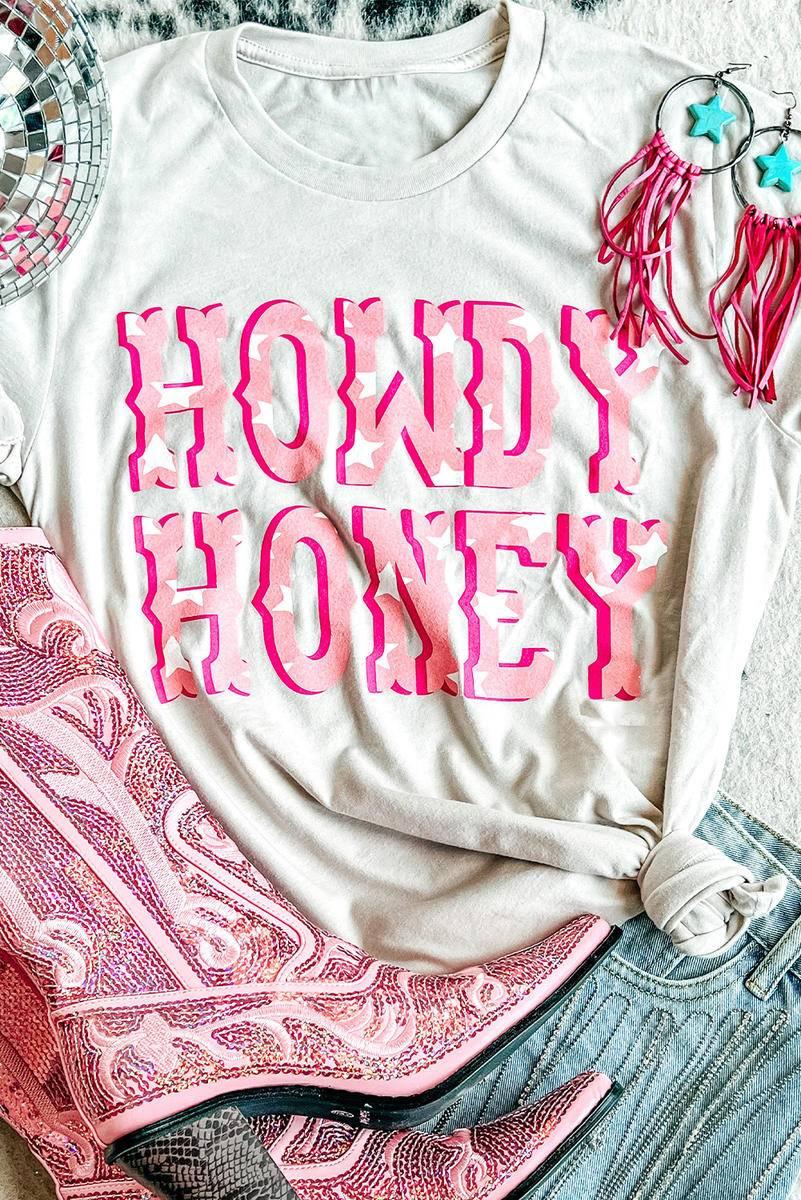 Howdy Honey Animal Print T Shirt - Klazzi Fashion Boutique