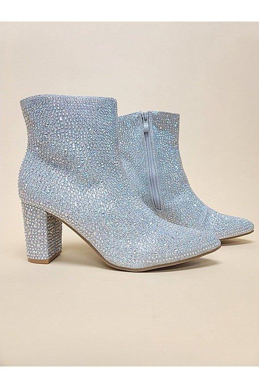 ICEBERG-12-RHINESTONE CASUAL BOOTS - Klazzi Fashion Boutique