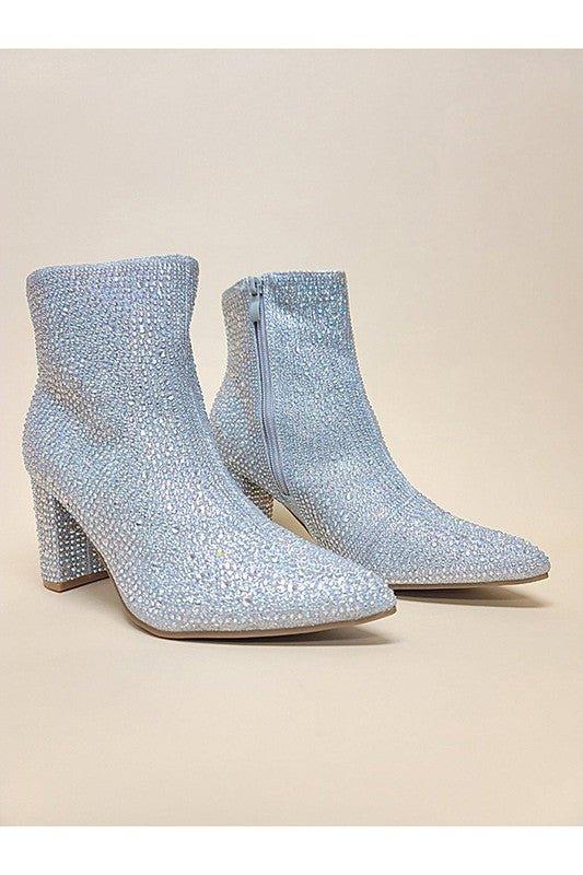 ICEBERG-12-RHINESTONE CASUAL BOOTS - Klazzi Fashion Boutique