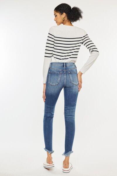 Kancan Distressed Ankle Skinny Denim