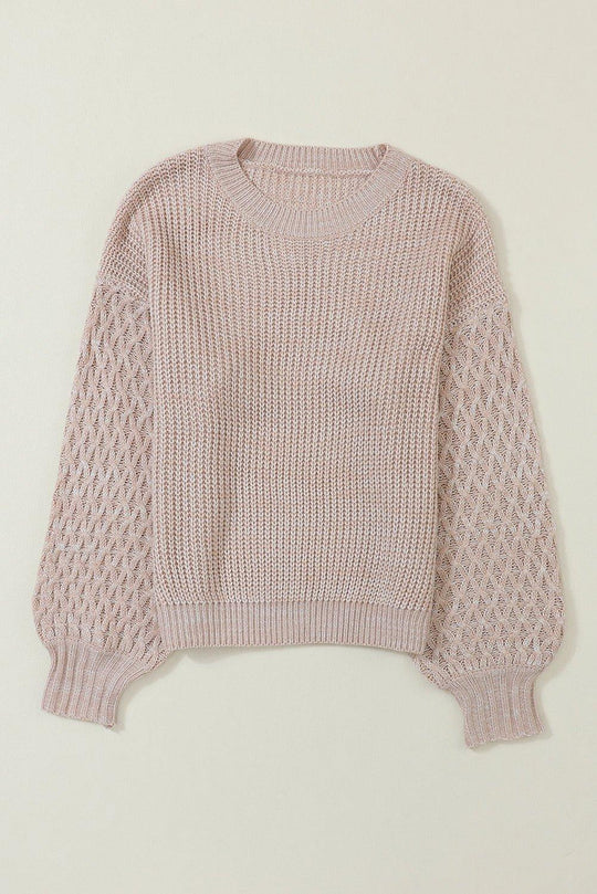 Kenzie Cable Knit Drop Shoulder Sweater - Klazzi Fashion Boutique