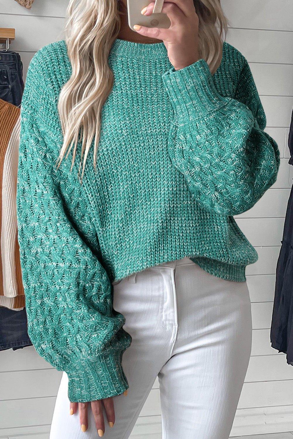 Kenzie Cable Knit Drop Shoulder Sweater