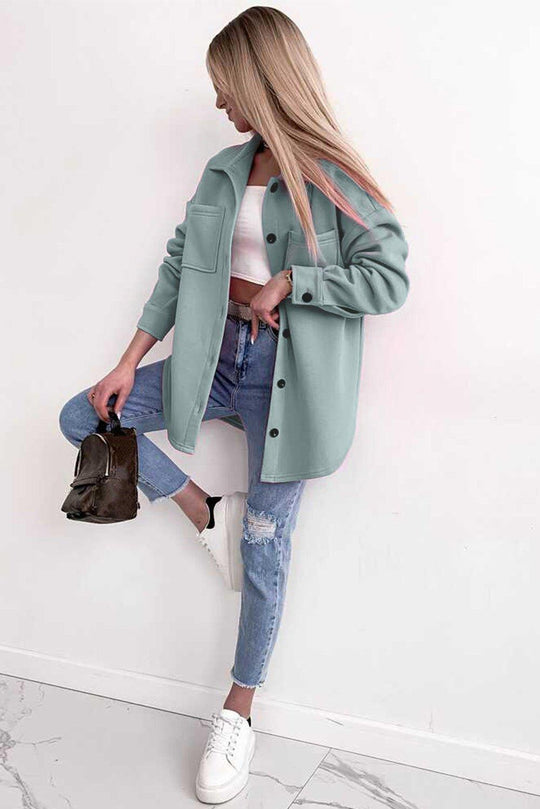 Leona Long Sleeve Shacket - Klazzi Fashion Boutique