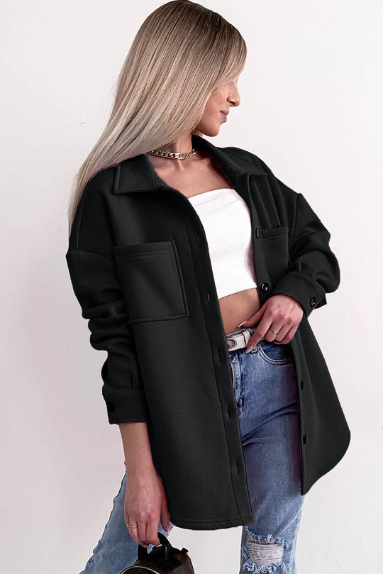 Leona Long Sleeve Shacket - Klazzi Fashion Boutique