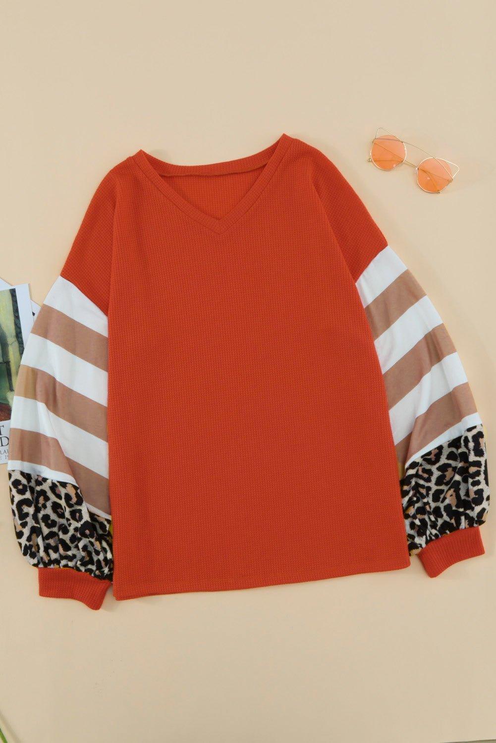 Leopards and Stripes Sweater - Klazzi Fashion Boutique