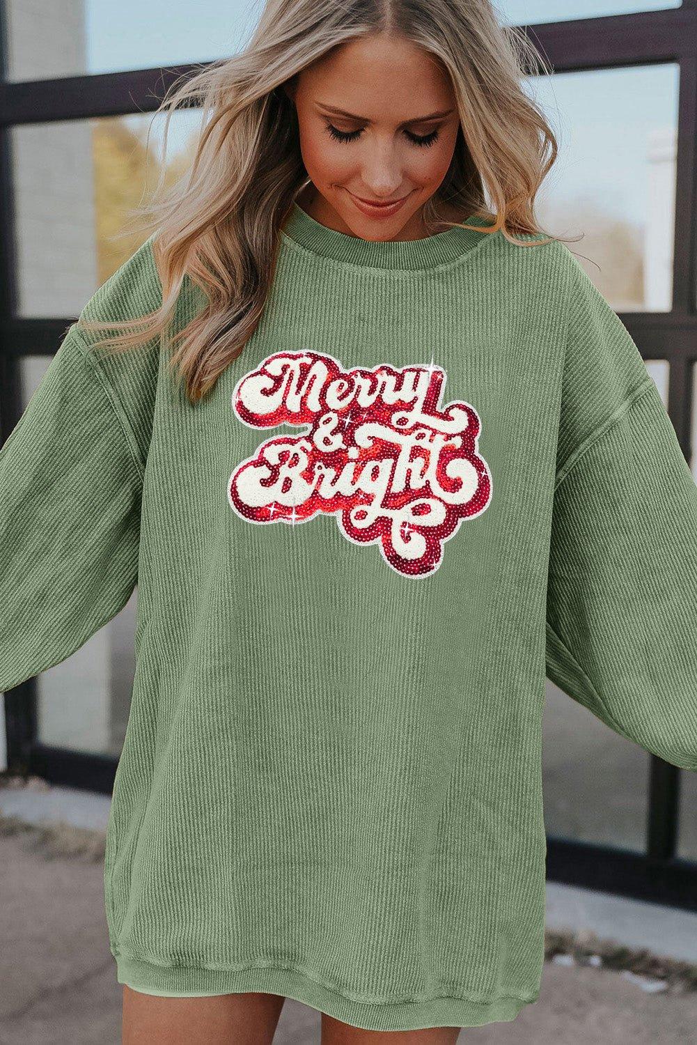 Merry & Bright Sequin Sweatshirt