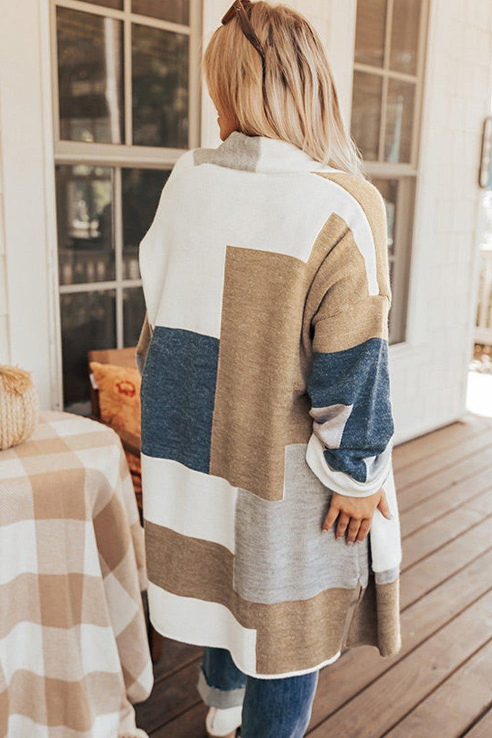 Multicolor Plus Size Knit Cardigan - Klazzi Fashion Boutique