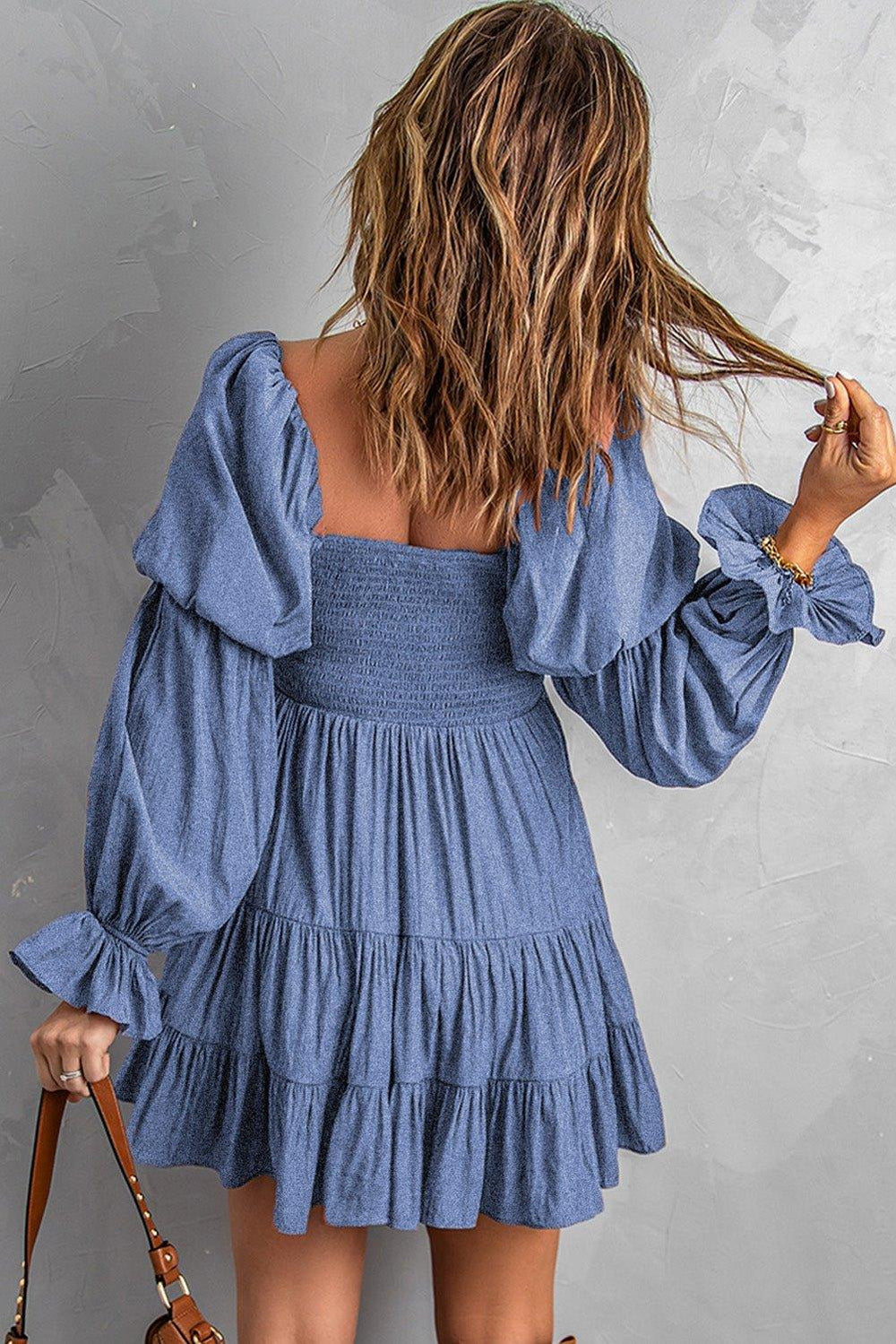 Off-Shoulder Layered Dress - Klazzi Fashion Boutique