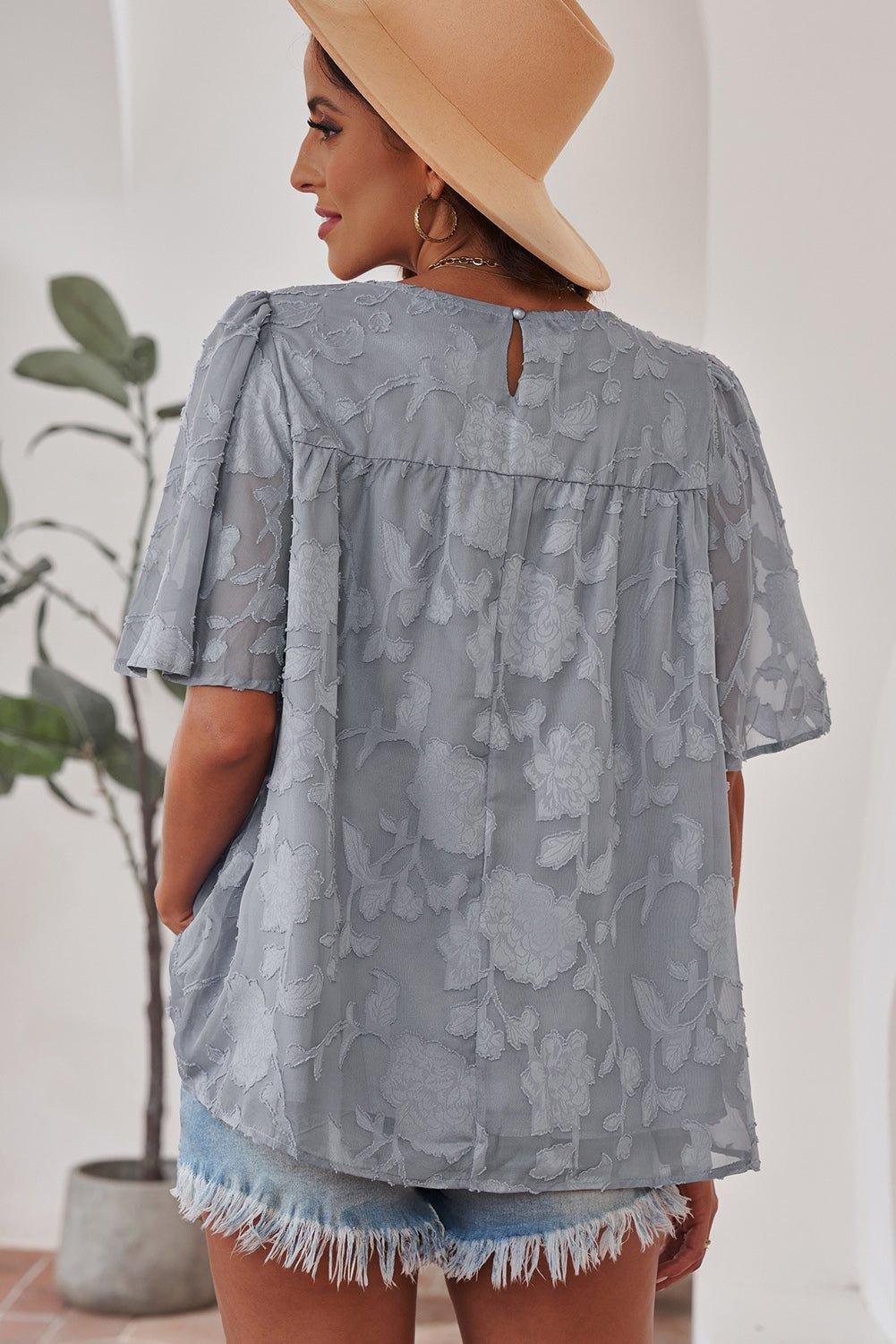 Pretty Puff Sleeve Blouse - Klazzi Fashion Boutique