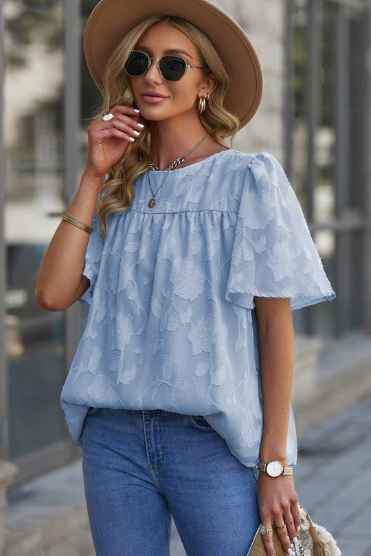 Pretty Puff Sleeve Blouse - Klazzi Fashion Boutique