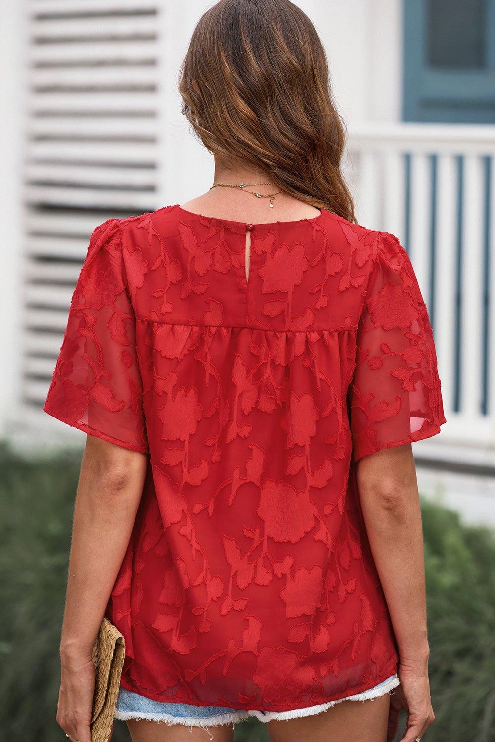 Pretty Puff Sleeve Blouse - Klazzi Fashion Boutique