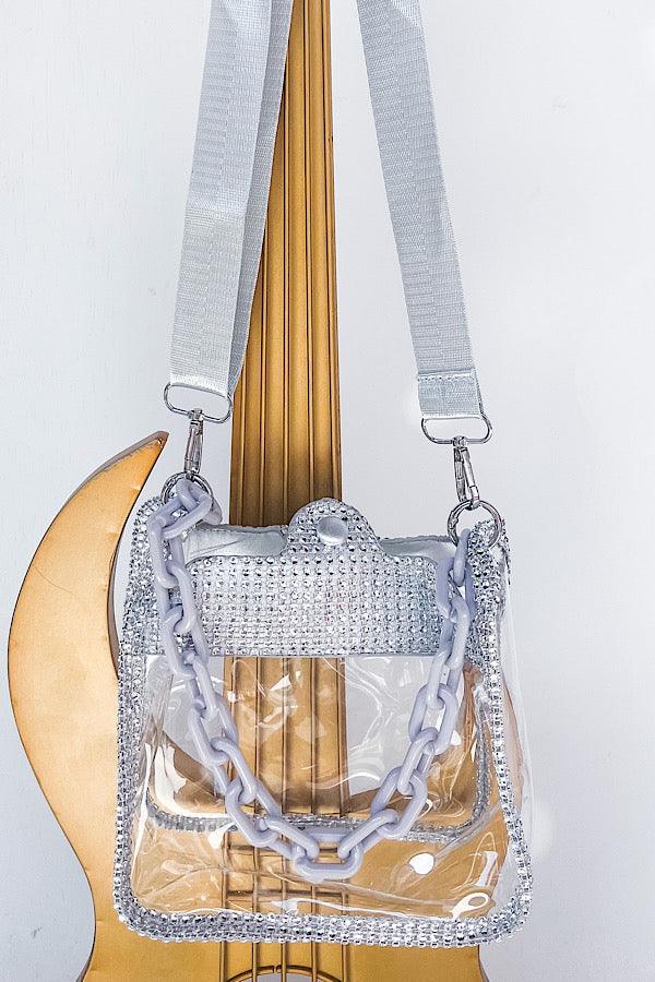 Roxy Jo Silver Clear Crossbody