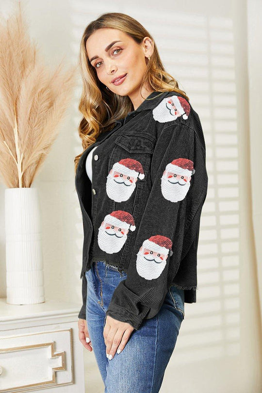 Sassy Santa Sequin Jacket - Klazzi Fashion Boutique