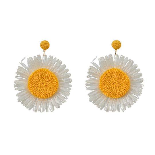 Simple Sunflower Dangle Earrings - Klazzi Fashion Boutique