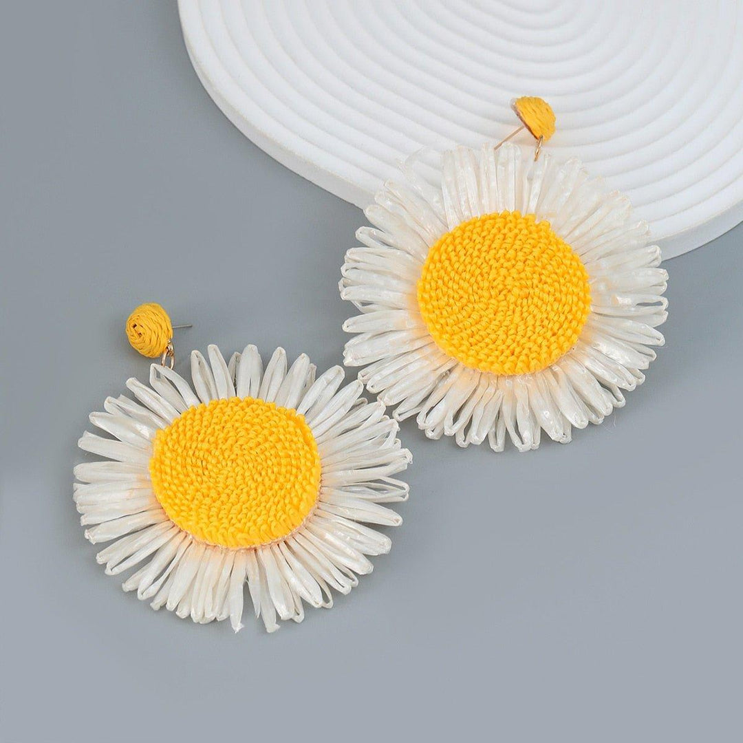 Simple Sunflower Dangle Earrings - Klazzi Fashion Boutique