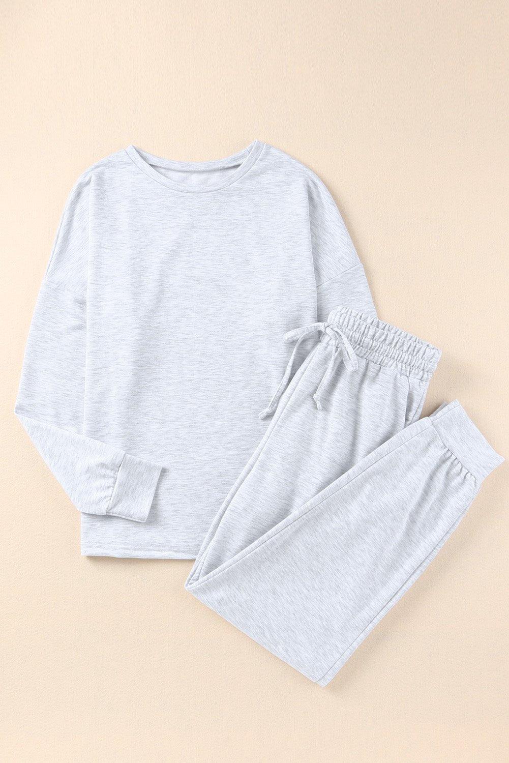 Snuggle Up Long Sleeve Lounge Jogger Set - Klazzi Fashion Boutique