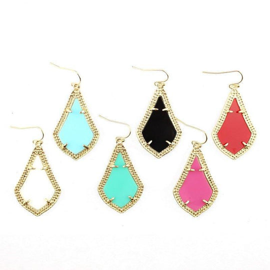 Stacey Gold Plating Geometric Drop Earrings - Klazzi Fashion Boutique