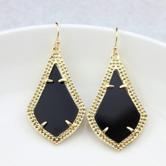 Stacey Gold Plating Geometric Drop Earrings - Klazzi Fashion Boutique