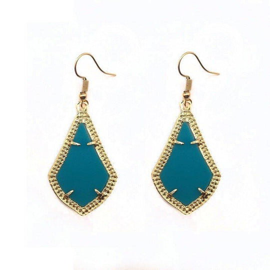 Stacey Gold Plating Geometric Drop Earrings - Klazzi Fashion Boutique