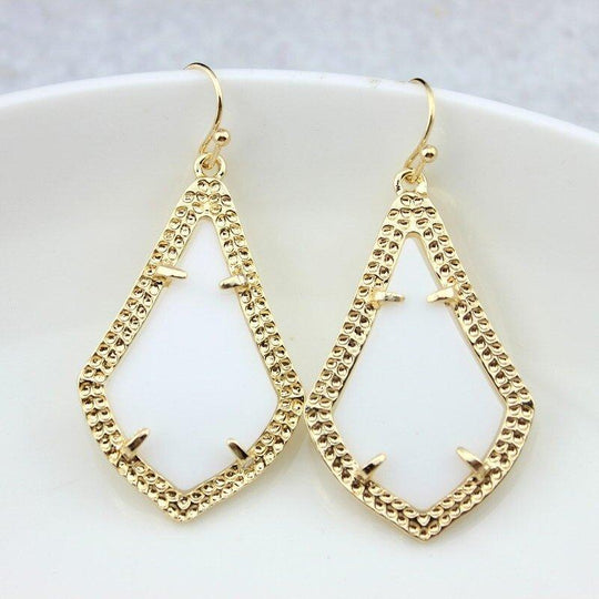 Stacey Gold Plating Geometric Drop Earrings - Klazzi Fashion Boutique