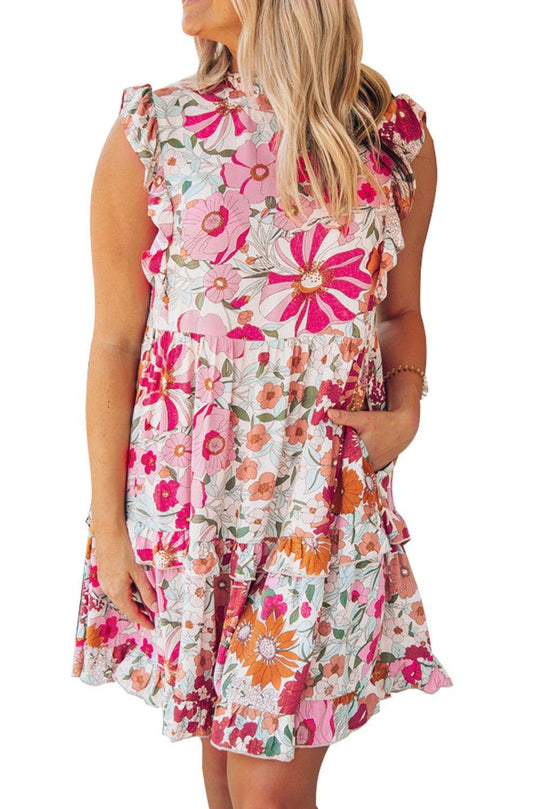 Summer Breeze Ruffled Tiered Dress - Klazzi Fashion Boutique