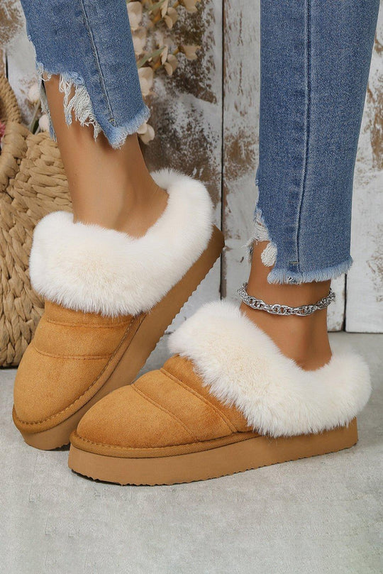 Susie Thick Plush Suede Slippers