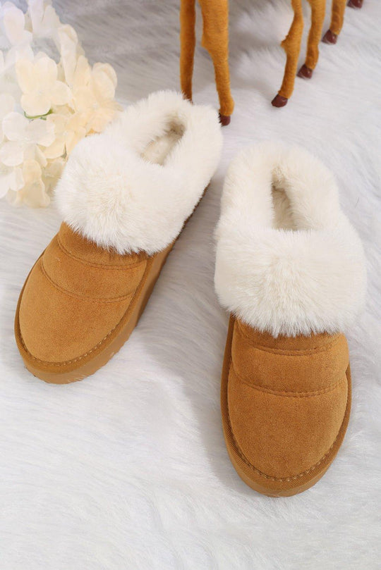 Susie Thick Plush Suede Slippers