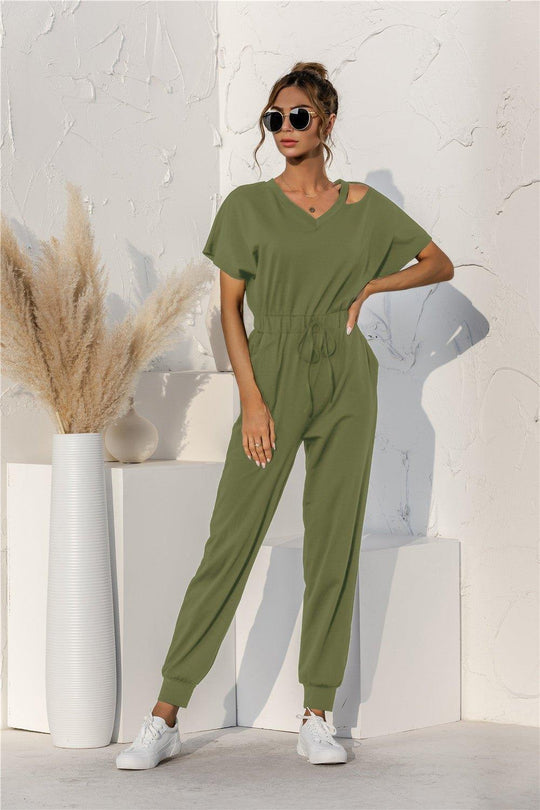 Take A Look Drawstring Jumpsuit - Klazzi Fashion Boutique