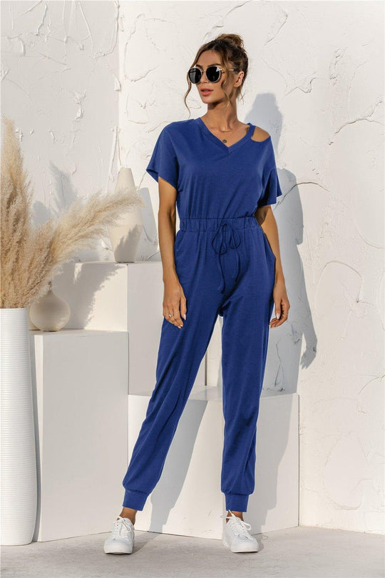 Take A Look Drawstring Jumpsuit - Klazzi Fashion Boutique