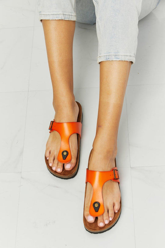 Tangerine Orange Flip-Flop - Klazzi Fashion Boutique