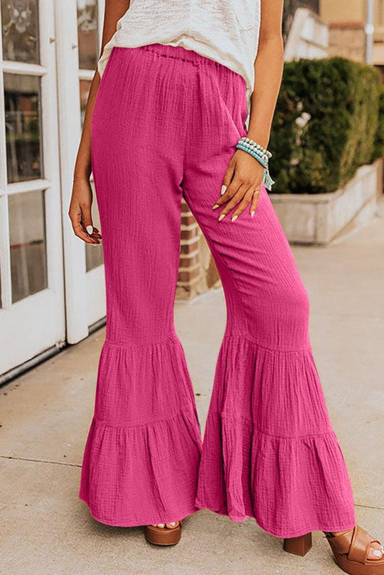 Taylor High Waist Ruffled Bell Bottoms - Klazzi Fashion Boutique