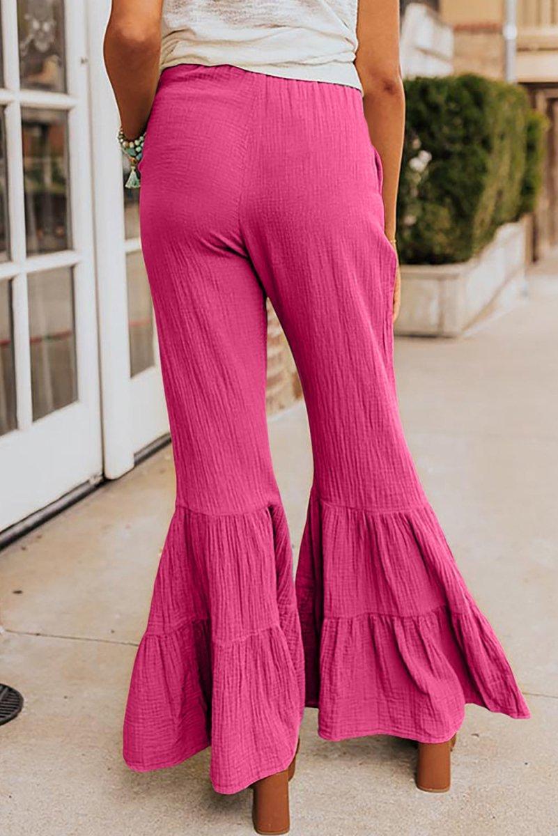 Taylor High Waist Ruffled Bell Bottoms - Klazzi Fashion Boutique